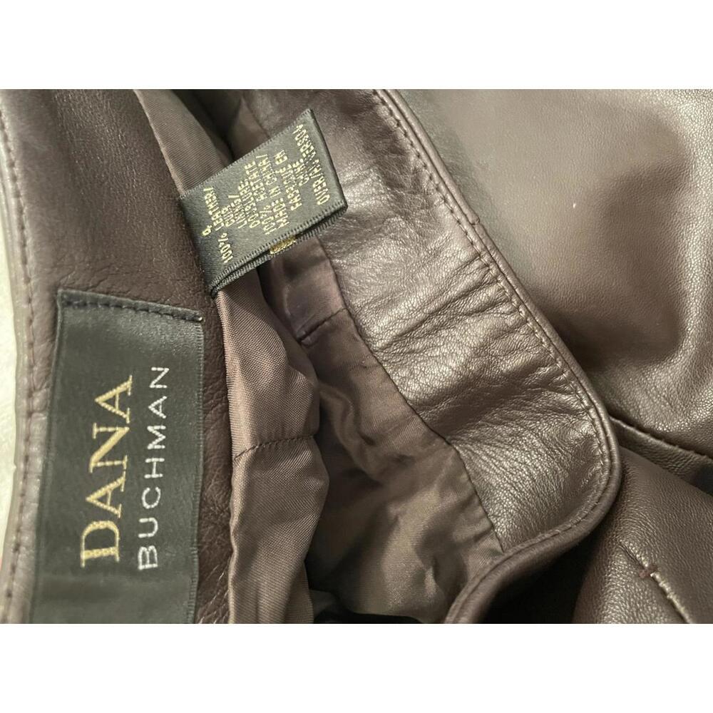 Chic Brown Leather Flared Pants - image 5